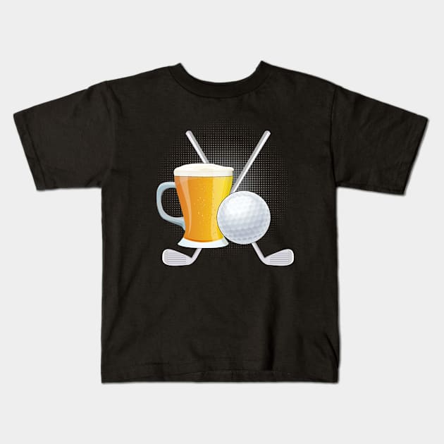 Gold and Beer Kids T-Shirt by c1337s